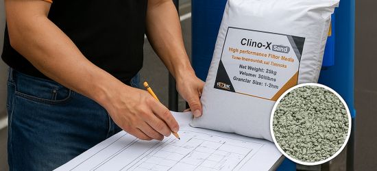 Clino-X剋濾能是一種高性能濾料，不僅可以去除淤泥、沉積物和濁度，還能透過離子交換有效去除銨離子 (NH₄⁺) 和各種金屬陽離子。其獨特的物理特性和高交換容量使其適用於多種應用，包括逆滲透 (RO) 預處理、市政水處理、廢水處理等。